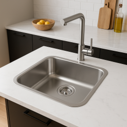 Banka IB4040 RVS Spoelbak 40 x 40 cm Opbouw en Vlakinbouw 1208970040