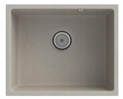 Graniteland Solo Granieten Beige Zand Spoelbak onderbouw 42x34 cm met RVS Plug 1208970612