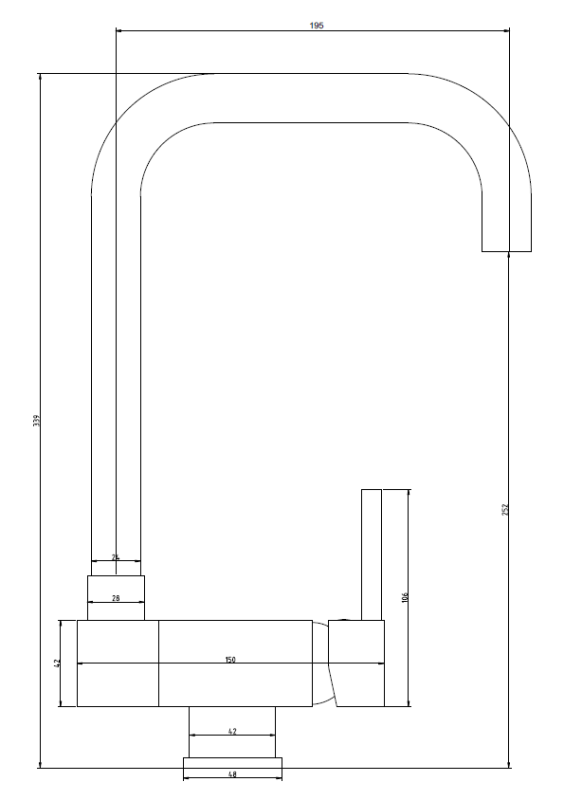 Graniteland Serenity neerklapbare venster Keukenmengkraan Chroom 1208970687