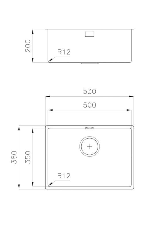 Foster L35 Speciale 35cm lang RVS Spoelbak 50 x 35 cm Onderbouw 1208970723