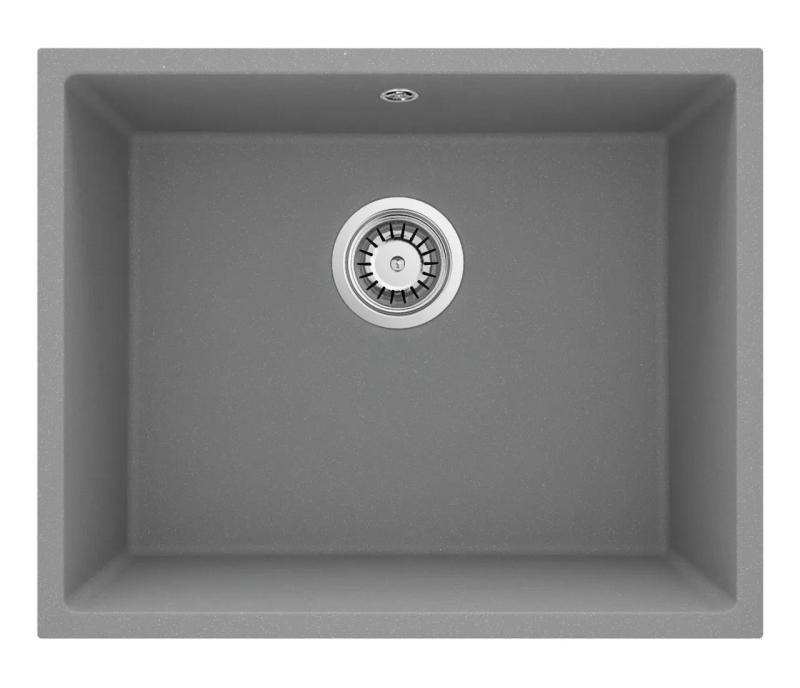 GraniteMy Universal Granieten Grijs Spoelbak 50x40 cm Opbouw, Onderbouw en Vlakinbouw met RVS Plug 1208970745