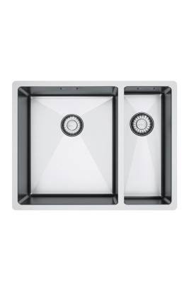 Franke Bolero Plus New R10 B2X 260-34-16 BL 1,5 Anderhalve RVS Spoelbak Vlakinbouw, onderbouw en opbouw56x45 cm 127.0733.339