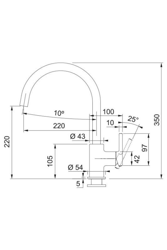 Franke Lina XL Keukenmengkraan Beige met Draaibare Uitloop 115.0626.025