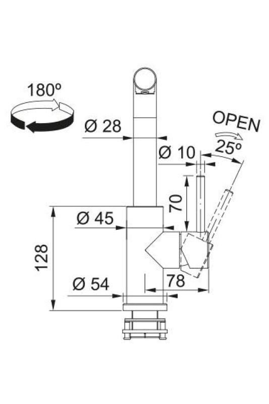 Franke Smart Glenda Keukenkraan Draaibare Uitloop RVS 115.0706.985