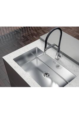 Foster Phantom Slimline RVS Spoelbak 40x40cm Onderbouw voor keramische aanrechtbladen 1208971123