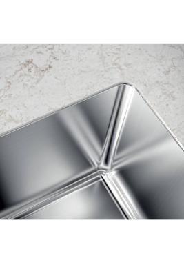 Foster Phantom Slimline RVS Spoelbak 40x40cm Onderbouw voor keramische aanrechtbladen 1208971123