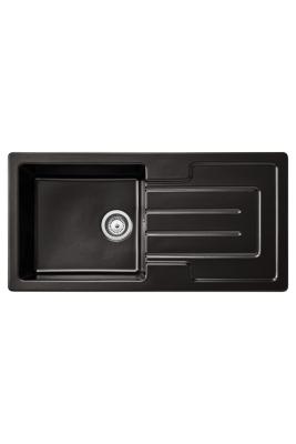 Ausmann Ceramic Sylva Keramische Zwarte Spoelbak met Afdruipgedeelte 1000 x 500 mm  1208971125