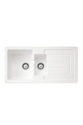 Ausmann Ceramic Sylva 1,5 Keramische Witte Spoelbak met Afdruipgedeelte 1000 x 500 mm 1208971126