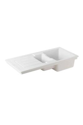 Ausmann Ceramic Sylva 1,5 Keramische Zwarte mat Spoelbak met Afdruipgedeelte 1000 x 500 mm 1208971127