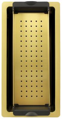 Pure.Sink Exclusivo kleine Gouden spoelbak 18x40 cm 10mm radius onderbouw, vlakinbouw en opbouw PEX1840-60