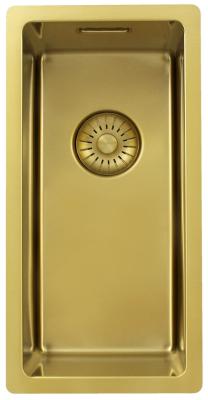 Pure.Sink Exclusivo kleine Gouden spoelbak 18x40 cm 10mm radius onderbouw, vlakinbouw en opbouw PEX1840-60