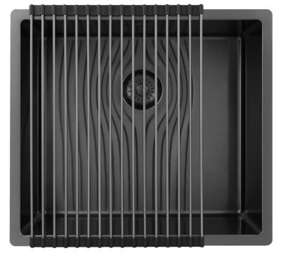 Pure.Sink Exclusivo Gun metal spoelbak 45x40 cm 10mm radius onderbouw, vlakbouw en opbouw PEX4540-61