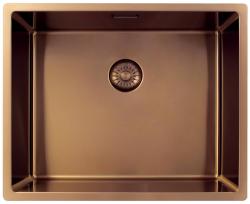 Pure.Sink Exclusivo Koperen spoelbak 50x40 cm 10mm radius onderbouw, vlakbouw en opbouw PEX5040-62