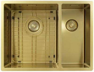 Pure.Sink Exclusivo Gouden 1,5 anderhalve spoelbak 34+18 cm 10mm radius PEX341840-60