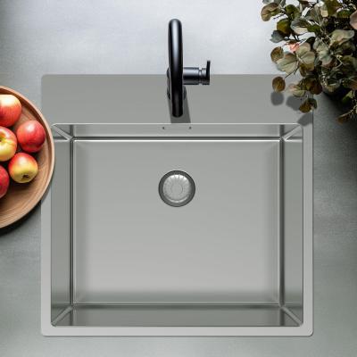 Pure.Sink Exclusivo RVS spoelbak 54x52cm Tapwing met kraangatbank 10mm radius PEX5040T-02