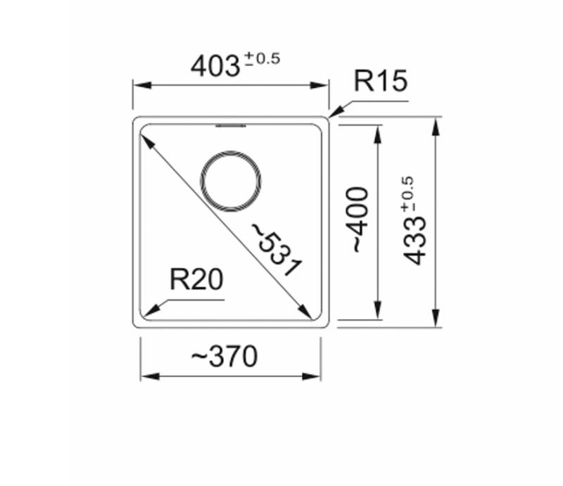 Franke Maris MRG 110-37 Fragranite Coffee cream spoelbak onderbouw 125.0725.627