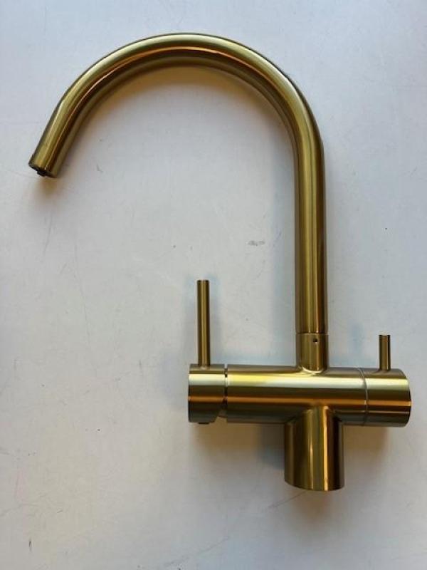 OUTLET  BEKRAST Quadri Leichester Keukenmengkraan PVD Goud 3-weg met een extra aansluiting voor gefilterd water 1208971397