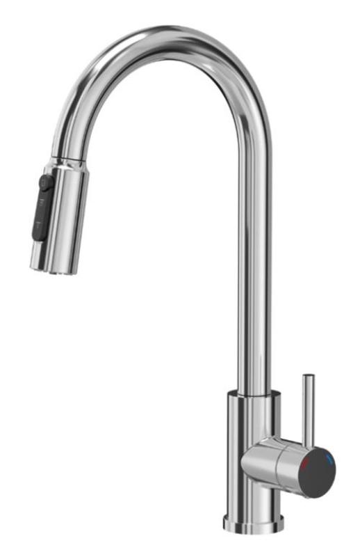 Quadri Viora Keukenmengkraan Chroom 3-weg met een extra aansluiting voor gefilterd water 1208971405