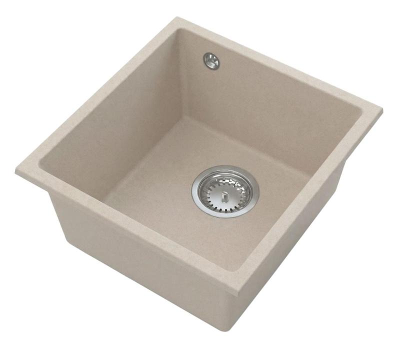 Graniteland Miniva Granieten Spoelbak Beige onderbouw 385x410 mm 1208971451