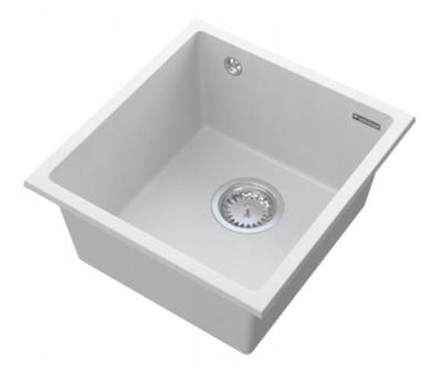 Graniteland Miniva Granieten Spoelbak Wit onderbouw 385x410 mm 1208971452