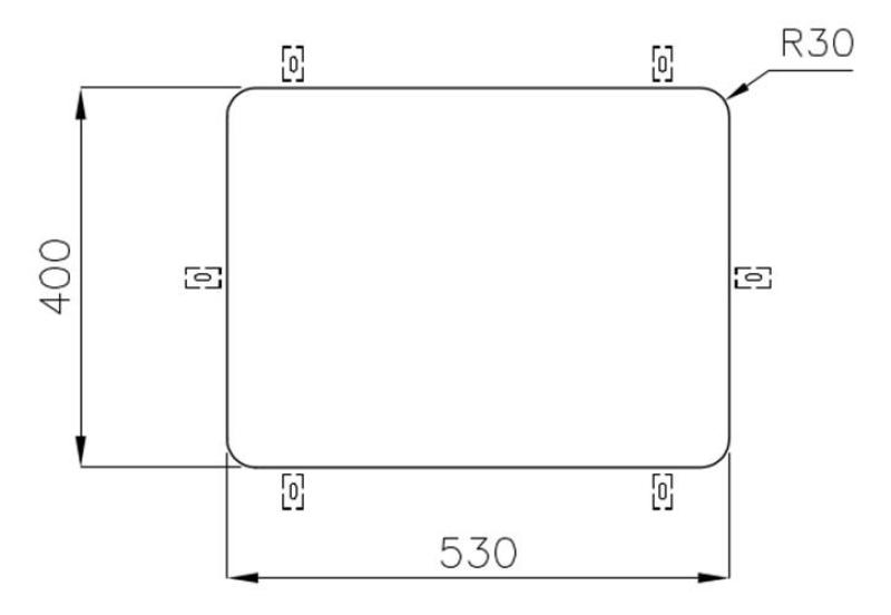 Foster Under RVS Spoelbak 53 x 40 cm Onderbouw 1208971523