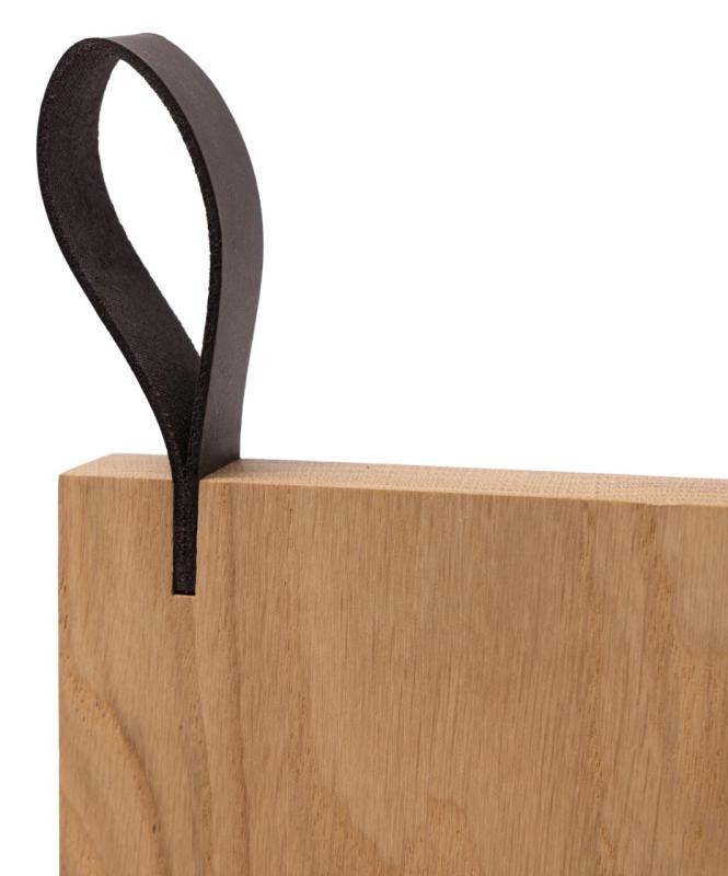 Woodsea Chop-Chop Oak XL - Eikenhouten Snijplank 50x24cm met lederen handvat 1208971542