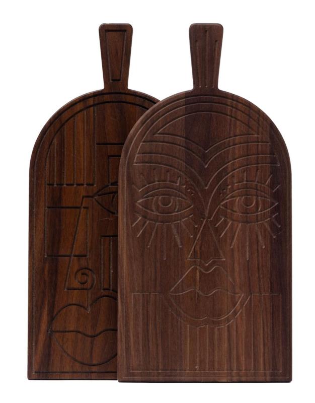 Woodsea Mask Walnut - Walnoothouten Mask snij- en serveerplank 38x19 cm 1208971561