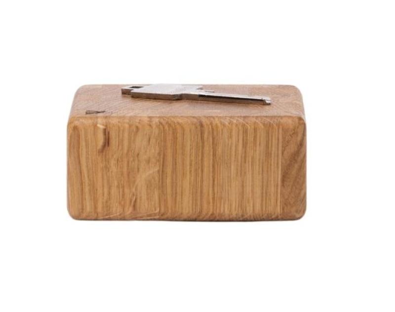 Woodsea End Grain Oak - Eikenhouten Sleutelhouder 9x9 cm 1208971600