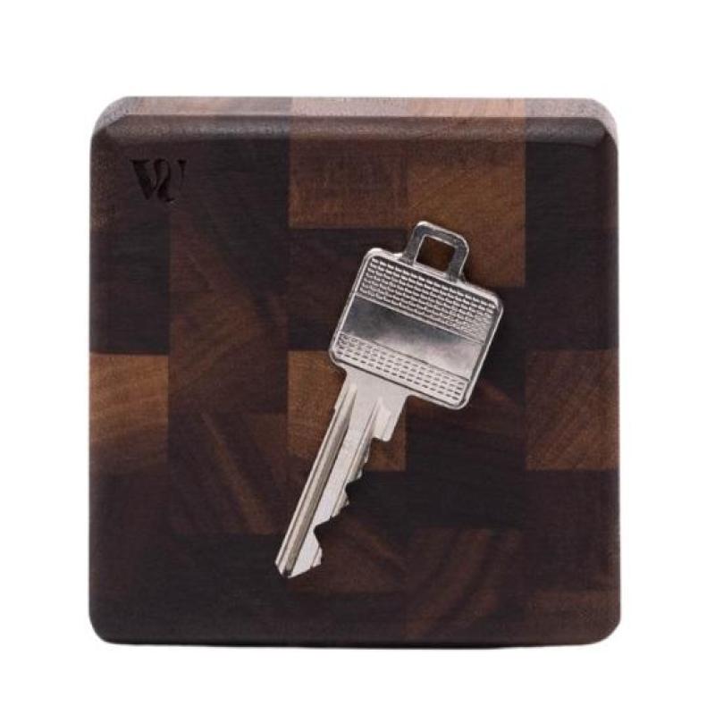 Woodsea End Grain Walnut - Walnoothouten Sleutelhouder 9x9 cm 1208971601
