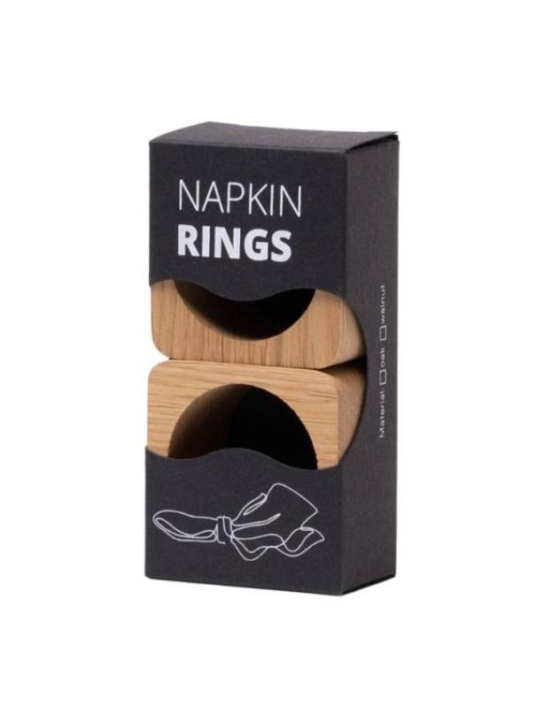 Woodsea Napkin Ring Oak - Eikenhouten Servetring 5x5 cm 2 stuks 1208971602