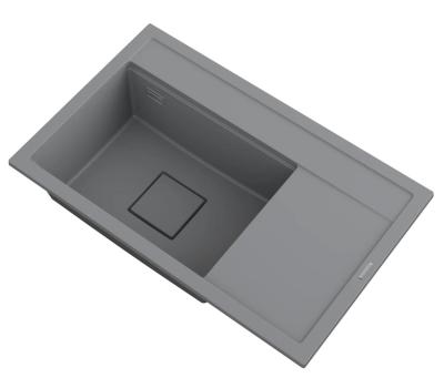 Graniteland Seta Granieten Grijs Spoelbak opbouw 80x50 cm 1208971621