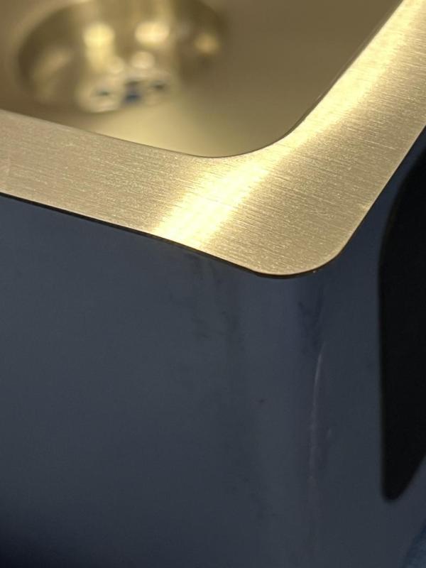 OUTLET  HOEK GEBOGEN! Pure.Sink Prestige RVS spoelbak 50x40 cm 10mm radius onderbouw 1208971659