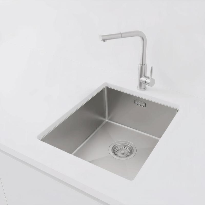Pure.Sink Luxion RVS spoelbak 36x40 cm onderbouw, vlakinbouw en opbouw  PLX3640-02
