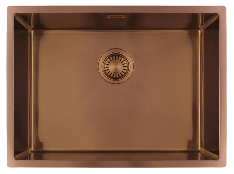 Pure.Sink Luxion Koperen spoelbak 55x40 cm onderbouw, vlakinbouw en opbouw PLX5540-62