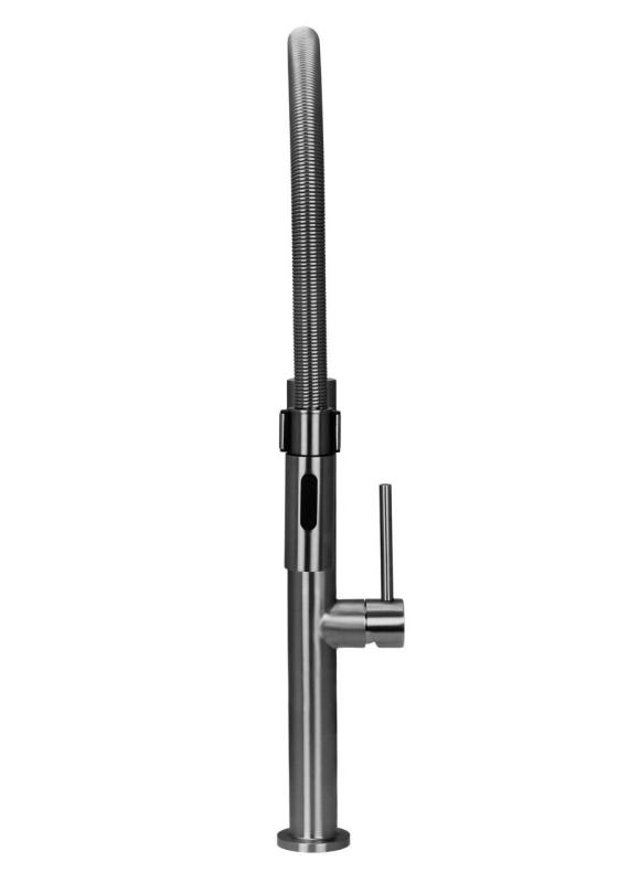 Pure.Sink Luxion massief RVS keukenkraan profi met flexibele uitloop en 2 straalsoorten PLXFLEX-02