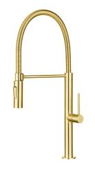 Pure.Sink Luxion Gouden keukenkraan profi met flexibele uitloop en 2 straalsoorten PLXFLEX-60