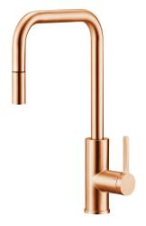 Pure.Sink Luxion Koperen keukenkraan square met uittrekbare uitloop PLXSQUA-62