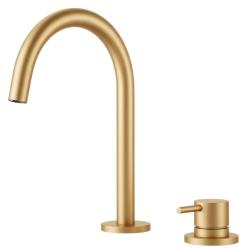 Pure.Sink Luxion 2-gats Gouden keukenkraan met ronde uitloop PLX2HR-60