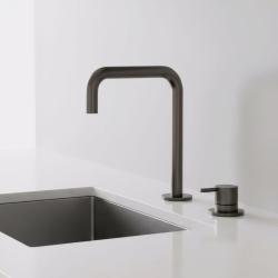 Pure.Sink Luxion 2-gats Gun metal keukenkraan met U uitloop PLX2HU-61
