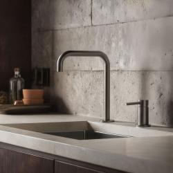 Pure.Sink Luxion 2-gats Gun metal keukenkraan met U uitloop PLX2HU-61