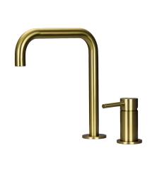 Pure.Sink Luxion 2-gats Gouden keukenkraan met U uitloop PLX2HU-60