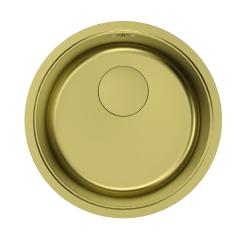 Pure.Sink Rondo Gouden Ronde Spoelbak Vlakinbouw, Onderbouw en Opbouw 37 cm RD375-Gold