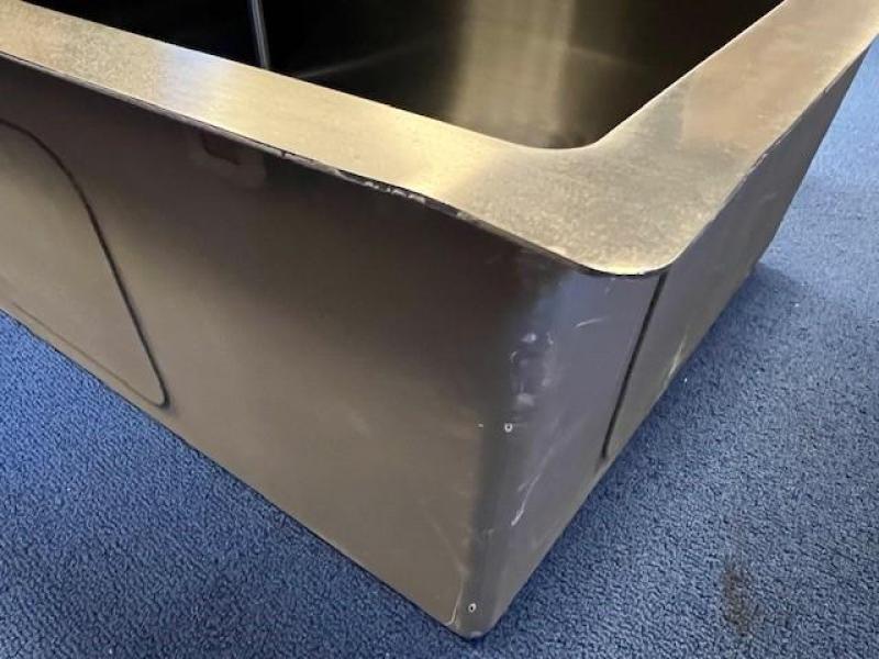 Hoek gebogen-Ausmann Turt gun metal spoelbak antraciet PVD 54x40 onderbouw vlakbouw en opbouw 1208971799