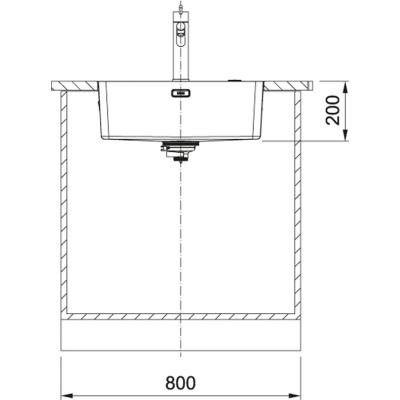 OUTLET Hoek gebogen! Franke Mythos MYX 210.55 rvs spoelbak 55x40cm vlakbouw 	1208971811