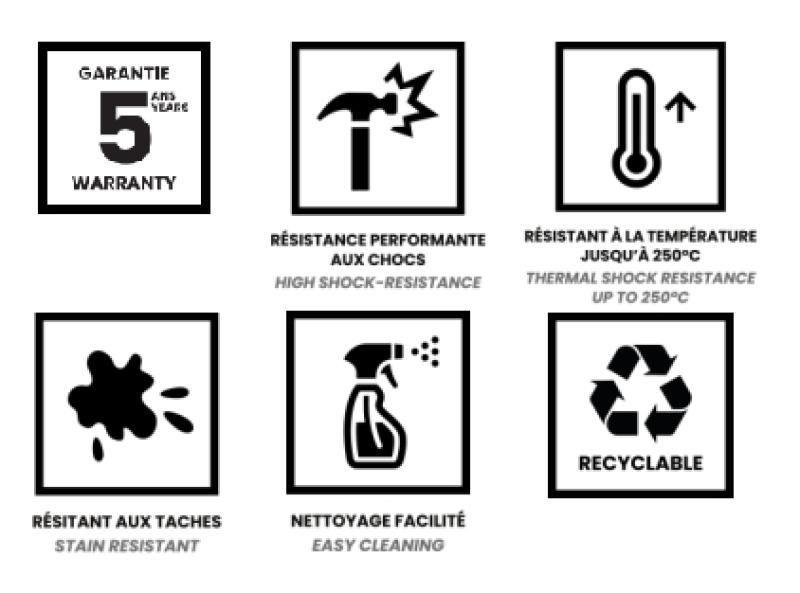 Ausmann Fibre beton grijze spoelbak 50x40cm onderbouw, opbouw en vlakinbouw met koperen plug 1208971884