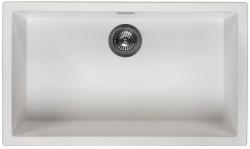 Ausmann Fibre wit grote spoelbak 70x40cm onderbouw, opbouw en vlakinbouw met automatische RVS plug 1208971904