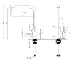 Pure.Sink Elite Steel Spark keukenkraan PVD koper  PS8040-62