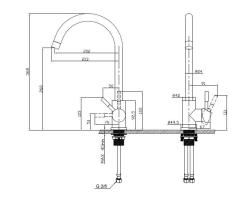 Pure.Sink Elite Steel Stream keukenkraan PVD koper  PS8044-62