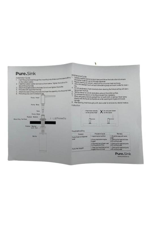 Pure.Sink Elite Steel Shine inbouw Zeepdispenser PVD koper van boven navulbaar PS9010-62