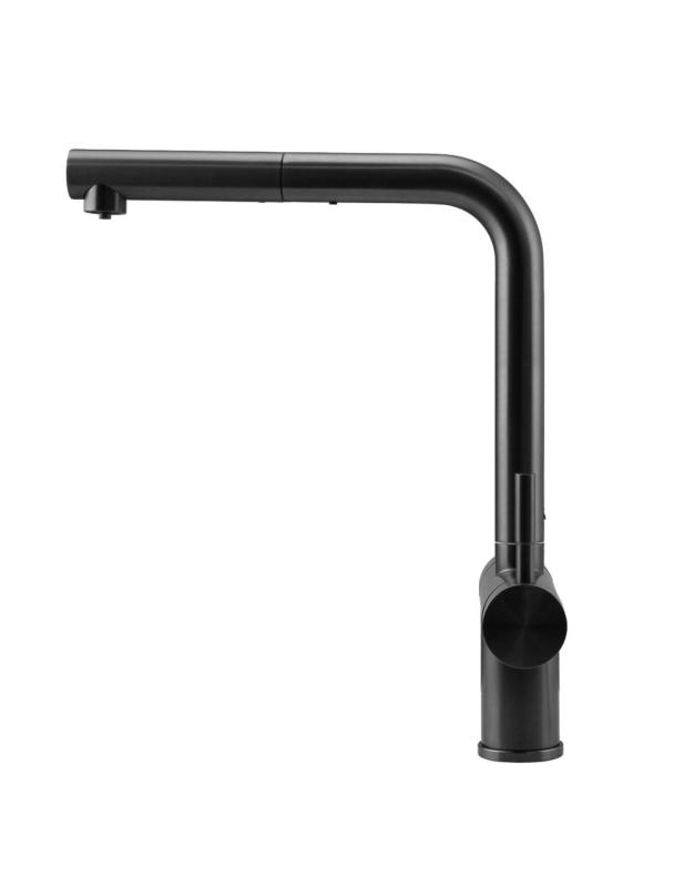 Pure.Sink Elite Steel Clear-S PVD gun metal 3-weg Keukenkraan met Uittrekbare Uitloop en Gefilterd Water PS8120-61